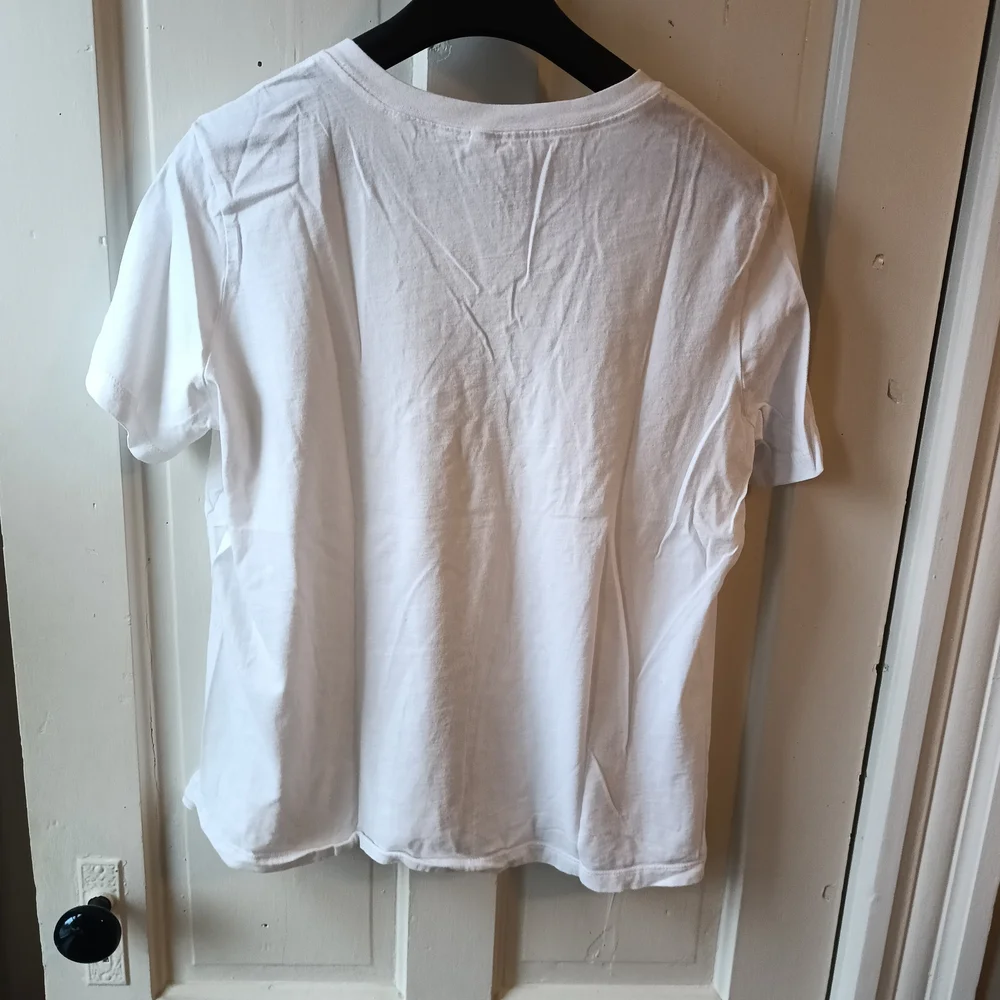 Bella Canvas Classic White V-Neck Tee - Picture 3 of 4
